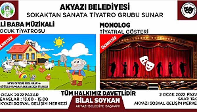 Akyazı’da tiyatro gösterimleri başlıyor 