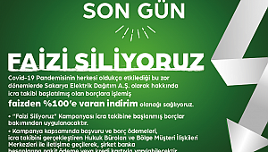 SEDAŞ’ın “Faizi Siliyoruz” kampanyasında son gün 31 Aralık! 
