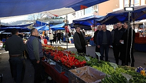 Alemdar ve Erken, Pazar Esnafını Ziyaret Etti