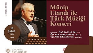 Kültür ve sanatseverler Türk Müziği Konser etkinliğinde buluşacak 