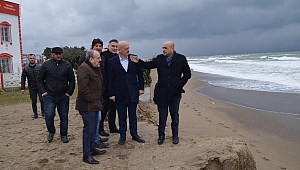 İYİ Parti Sakarya heyeti Karasu sahilinde incelemelerde bulundu 