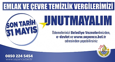 Emlak Vergisi Ödemesinde 1. Taksit için Son Tarihi, 31 Mayıs 2022 