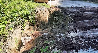 Heyelan bölgesine Büyükşehir’den anında müdahale 