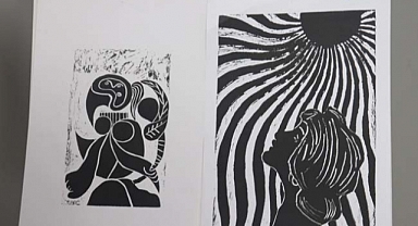 İletişim Fakültesi Öğrencilerinden Linöl Baskı Sergisi 