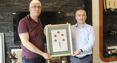 Rektör Prof. Dr. Savaşan SGB Başkanı Çetin’i ziyaret etti 