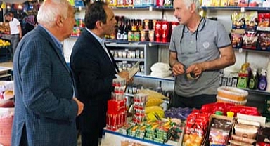 BAŞKAN KELEŞ AKYAZI İLÇESİNDE ESNAFLA BİR ARAYA GELDİ 