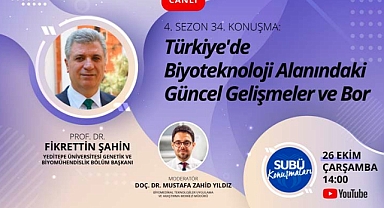 SUBÜ Konuşmaları’nda gündem biyoteknoloji ve bor 