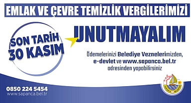 Emlak Vergisinde İkinci Taksit Son Ödeme Günü 30 Kasım 