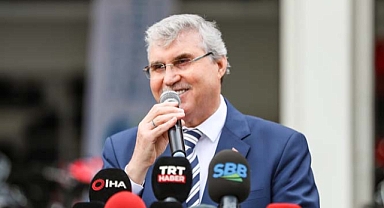 Başkan Yüce ve meclis üyeleri toplantıya bisikletle gitti: 