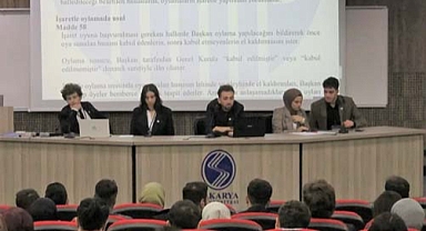 SAÜ’lü Öğrencilerden Meclis Simülasyonu Etkinliği 
