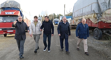 STB Başkanı Mustafa Genç Lisanslı depo çalışmaları hakkında Başkan Kılıç 'a bilgiler verdi.
