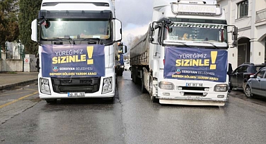 Serdivan Belediyesi’nin Yardım Tırları Deprem Bölgelerine Hareket Etti 