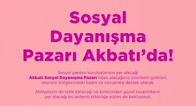 Akbatı, Sosyal Dayanışma Pazarı’na ev sahipliği yapıyor 