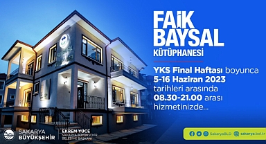 Faik Baysal Kütüphanesi YKS adaylarını bekliyor 