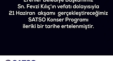 SATSO Türk Müziği Topluluğu Yaz Konseri İleri Bir Tarihe Ertelenmiştir