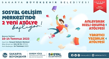 Büyükşehir SGM’de iki yeni atölyede daha kayıtlar başladı 