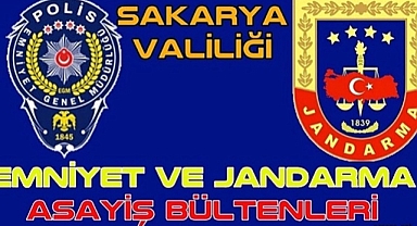 SAKARYA İLİ JANDARMA ASAYİŞ OLAYLARI 