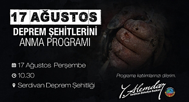 Başkan Alemdar’dan 17 Ağustos Mesajı 