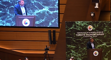 STB Başkanı Mustafa Genç TOBB Ekonomi Şurasında sorunları dile getirdi.