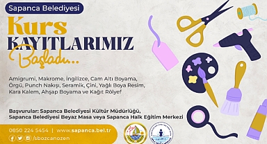 Sapanca Belediyesi Kültür - Sanat Kurslarına Kayıtlar Başladı 