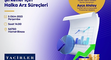 SATSO'da “Ekonomi, Borsa ve Şirketler için Halka Arz Süreçleri” Bilgilendirme Semineri Gerçekleştirilecek 