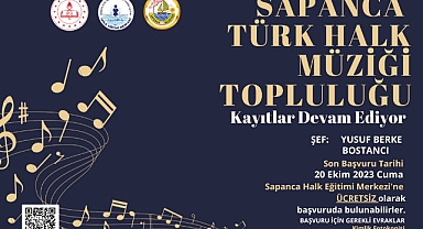 Sapanca Türk Halk Müziği Topluluğuna, Kayıtlar Devam Ediyor 