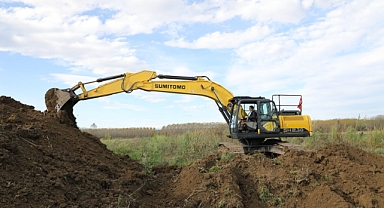 İlçeye yeni giriş için ilk kepçeyi Başkan Soykan vurdu 