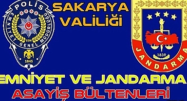SAKARYA İLİ JANDARMA ASAYİŞ OLAYLARI