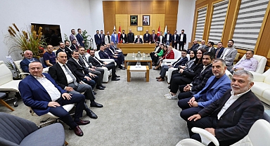 Başkan Alemdar AK Parti İl Başkanı Tever ve yönetimini ağırladı; 