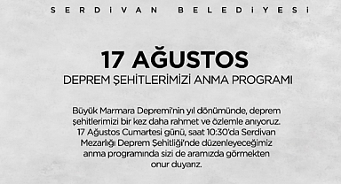 Başkan Çelik'ten 17 Ağustos Mesajı 
