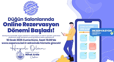 Sapanca Belediyesi Düğün Salonlarında Online Rezervasyon Dönemi Başlıyor
