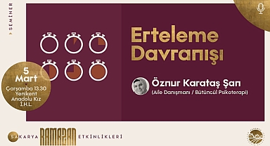Sakarya’da Ramazan takvimi iki güzel etkinlikle devam edecek Bir seminer bir dinleti…