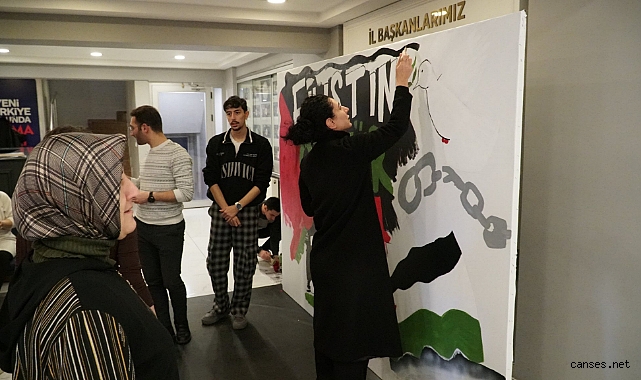 AK Partili Kadınlardan Gazze İçin Sanatlı Haykırış: