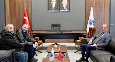 Gazeteci Levent Candan'dan SAÜ Rektörü Prof. Dr. Hamza Al'a ziyaret