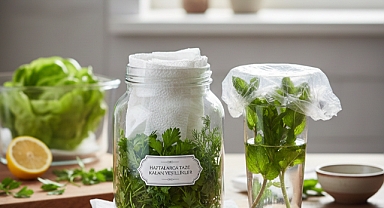 Mutfakta İsrafı Bitiren Yöntem: Yeşillikler Haftalarca İlk Günkü Gibi Taze Kalsın! 