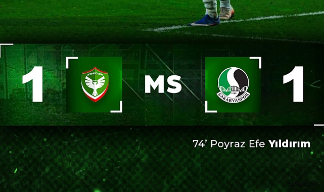 Diyarbakır’da Puanlar Paylaşıldı: Sakaryaspor Deplasmandan 1 Puanla Dönüyor! 