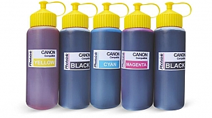 5 Kartuşlu Canon Yazıcılar için uyumlu 500 ml 5 Renk Mürekkep Seti (PHOTO INK Akıllı Mürekkep)